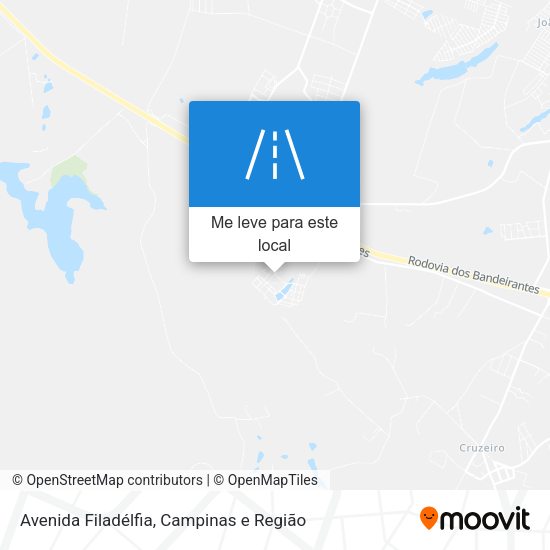 Avenida Filadélfia mapa