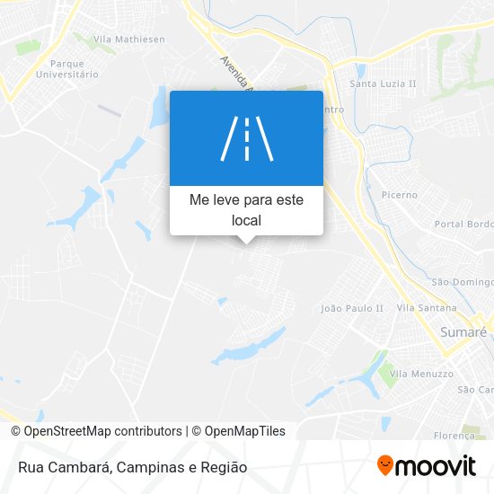 Rua Cambará mapa