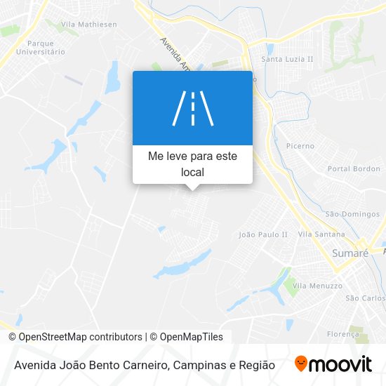 Avenida João Bento Carneiro mapa