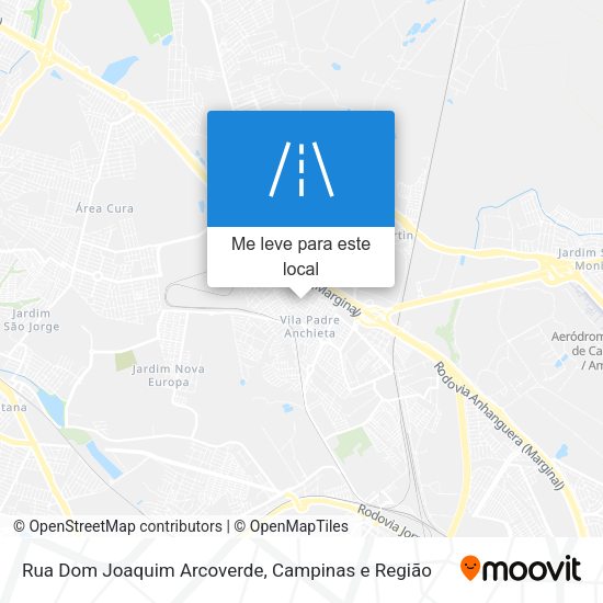 Rua Dom Joaquim Arcoverde mapa
