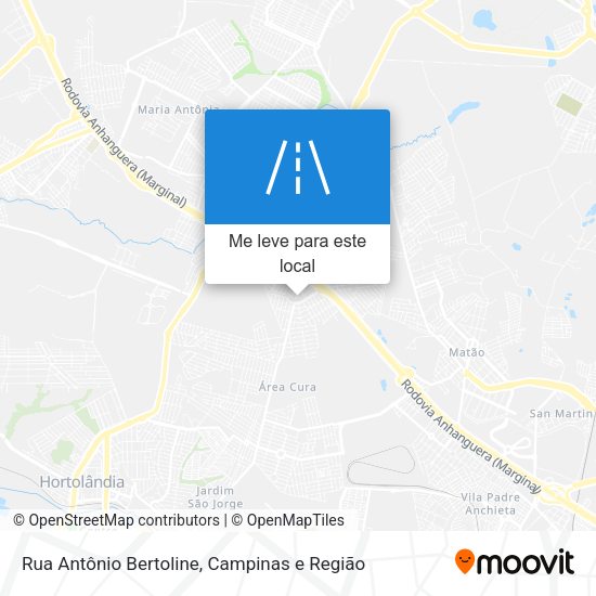 Rua Antônio Bertoline mapa