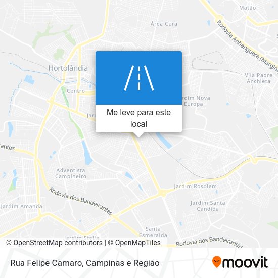 Rua Felipe Camaro mapa