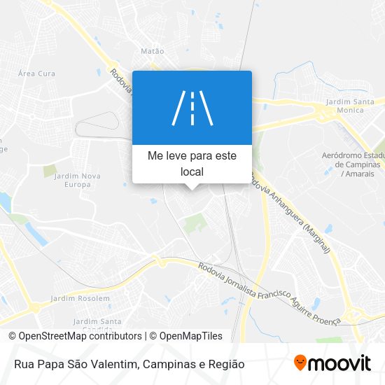 Rua Papa São Valentim mapa