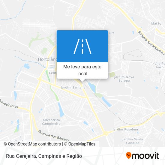 Rua Cerejeira mapa