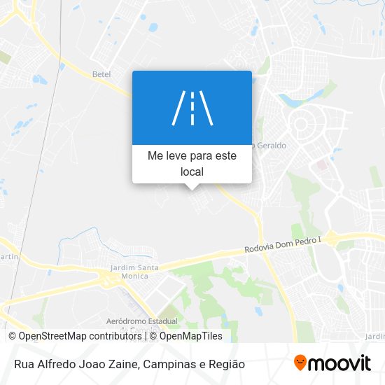 Rua Alfredo Joao Zaine mapa