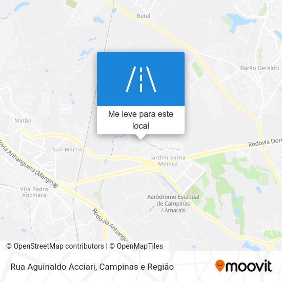 Rua Aguinaldo Acciari mapa