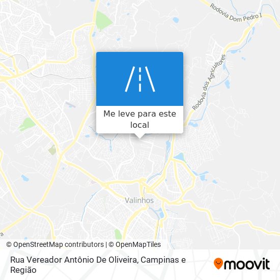 Rua Vereador Antônio De Oliveira mapa