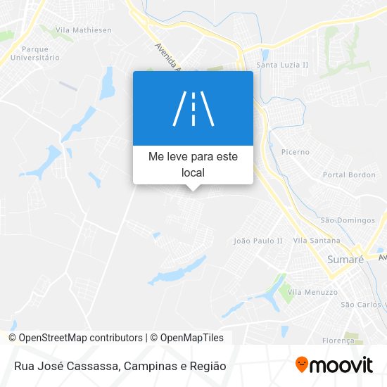 Rua José Cassassa mapa