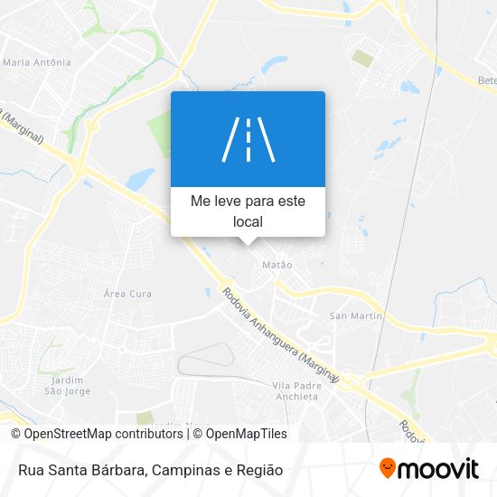 Rua Santa Bárbara mapa