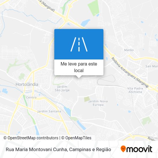 Rua Maria Montovani Cunha mapa