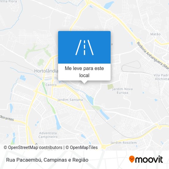 Rua Pacaembú mapa