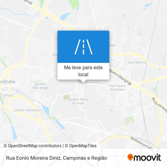 Rua Eonio Moreira Diniz mapa