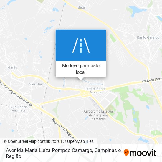 Avenida Maria Luíza Pompeo Camargo mapa