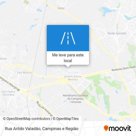 Rua Arildo Valadão mapa