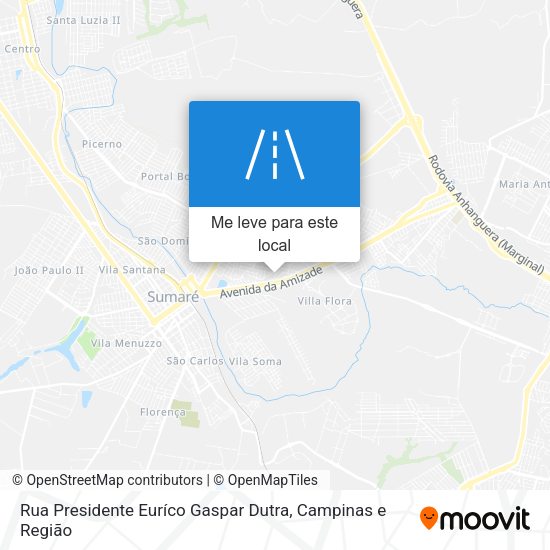 Rua Presidente Euríco Gaspar Dutra mapa