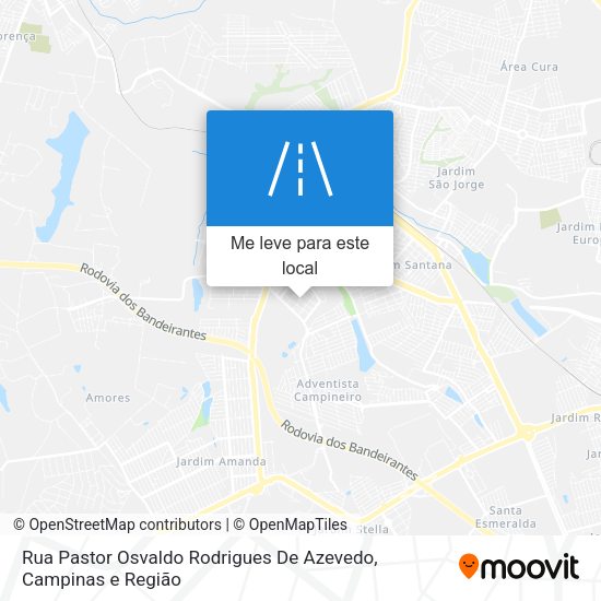 Rua Pastor Osvaldo Rodrigues De Azevedo mapa
