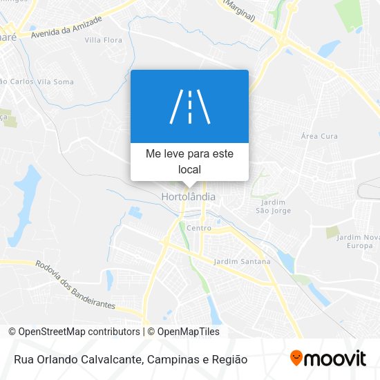 Rua Orlando Calvalcante mapa