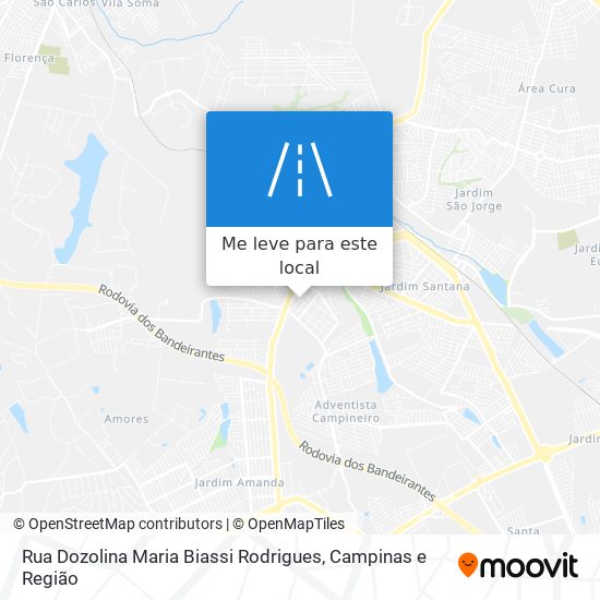 Rua Dozolina Maria Biassi Rodrigues mapa