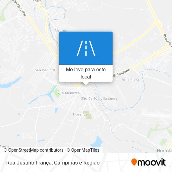 Rua Justino França mapa