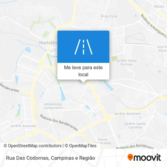 Rua Das Codornas mapa