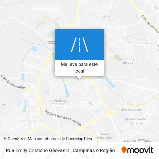 Rua Emily Cristiene Geovanini mapa