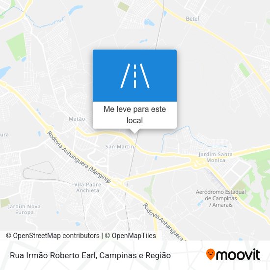 Rua Irmão Roberto Earl mapa