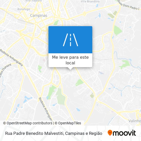 Rua Padre Benedito Malvestiti mapa
