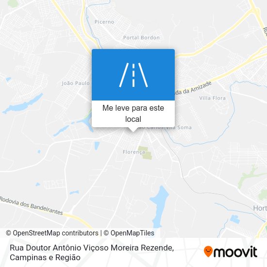 Rua Doutor Antônio Viçoso Moreira Rezende mapa