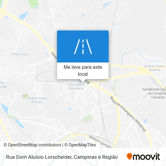 Rua Dom Aluísio Lorscheider mapa
