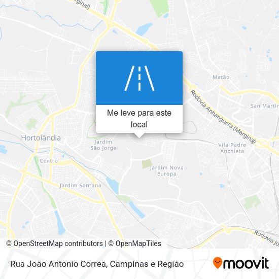 Rua João Antonio Correa mapa