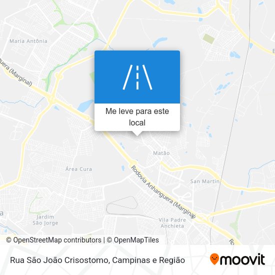 Rua São João Crisostomo mapa