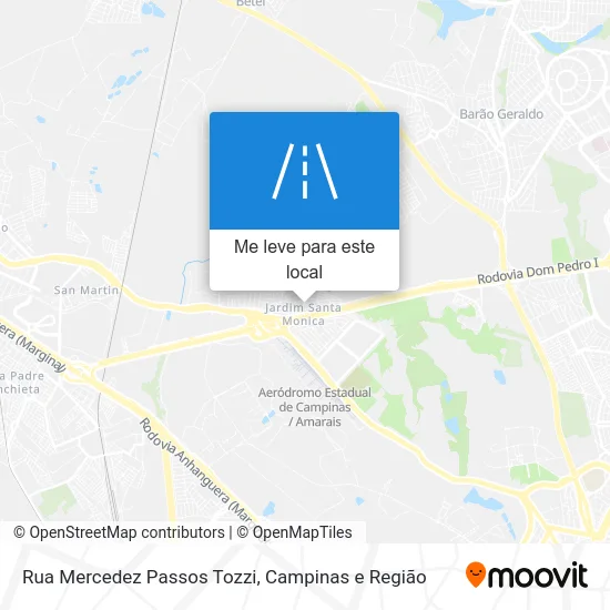 Rua Mercedez Passos Tozzi mapa