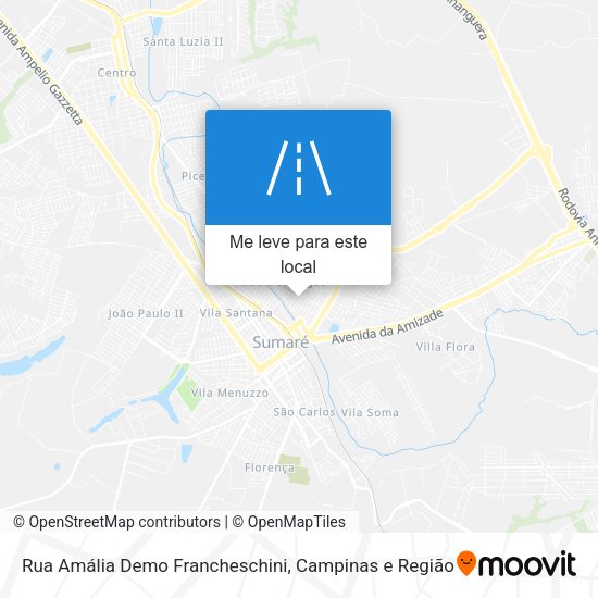 Rua Amália Demo Francheschini mapa
