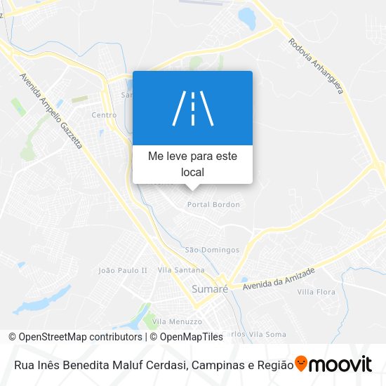 Rua Inês Benedita Maluf Cerdasi mapa
