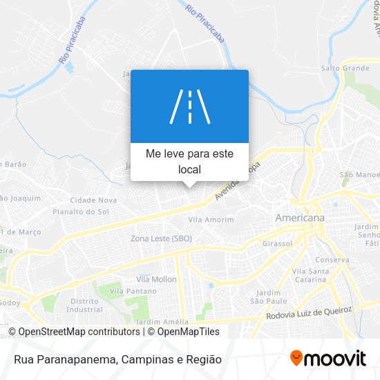 Rua Paranapanema mapa