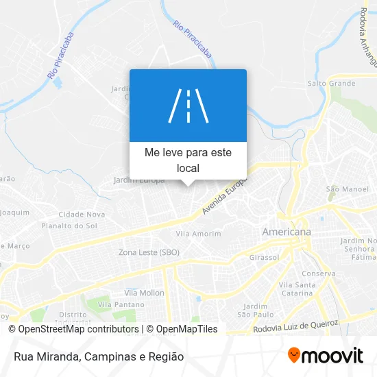 Rua Miranda mapa