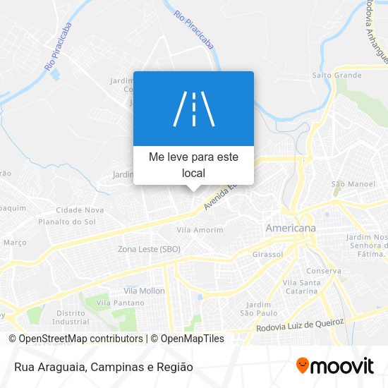 Rua Araguaia mapa