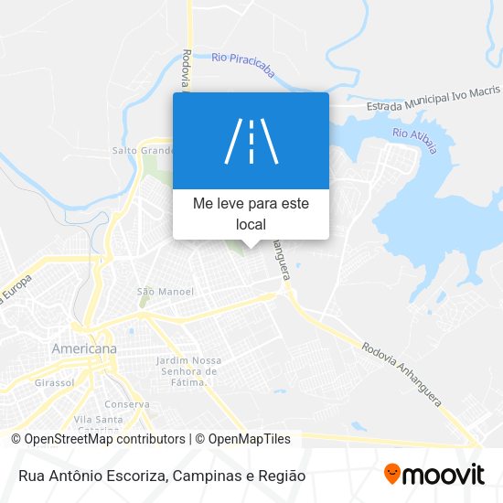Rua Antônio Escoriza mapa
