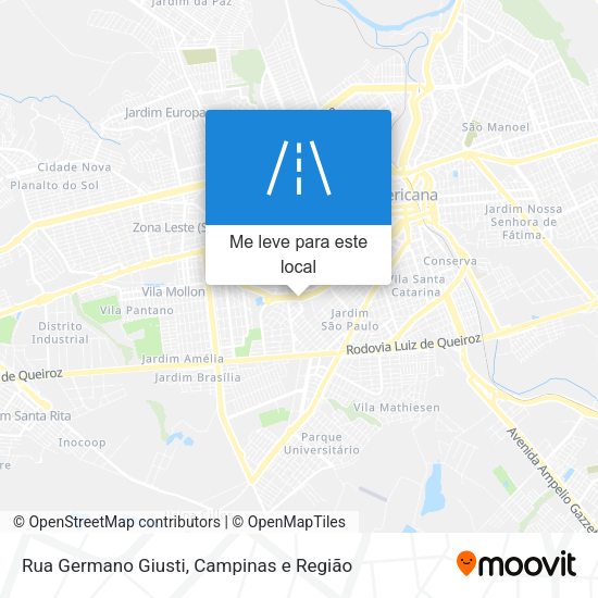 Rua Germano Giusti mapa