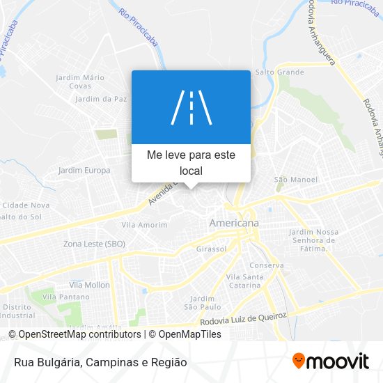Rua Bulgária mapa