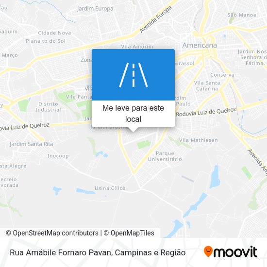 Rua Amábile Fornaro Pavan mapa