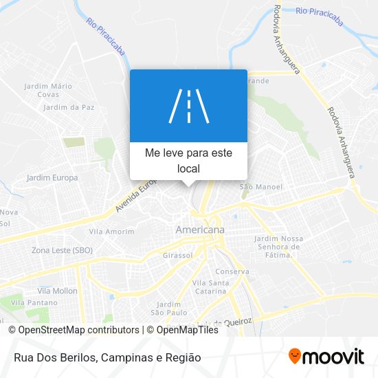 Rua Dos Berilos mapa