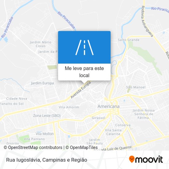 Rua Iugoslávia mapa
