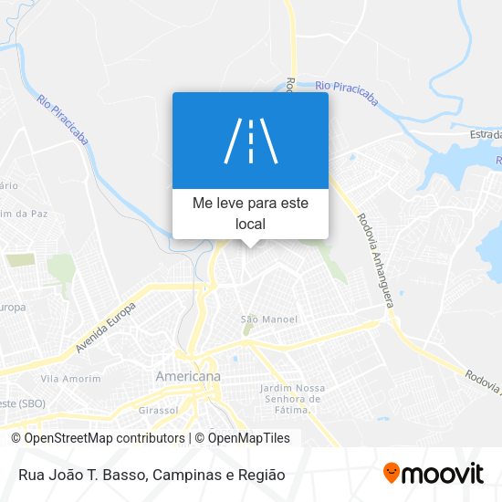 Rua João T. Basso mapa