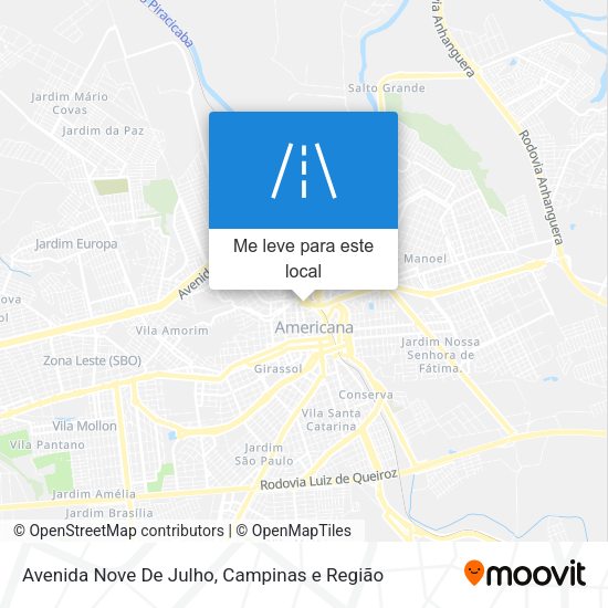 Avenida Nove De Julho mapa