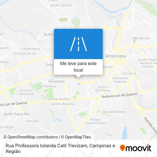 Rua Professora Iolanda Calil Trevizam mapa
