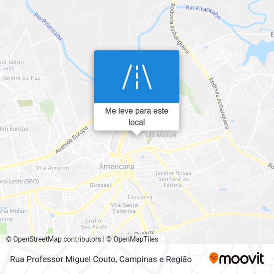 Rua Professor Miguel Couto mapa