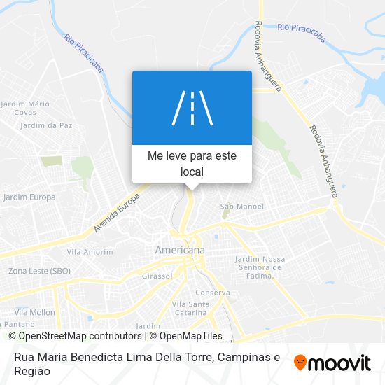 Rua Maria Benedicta Lima Della Torre mapa