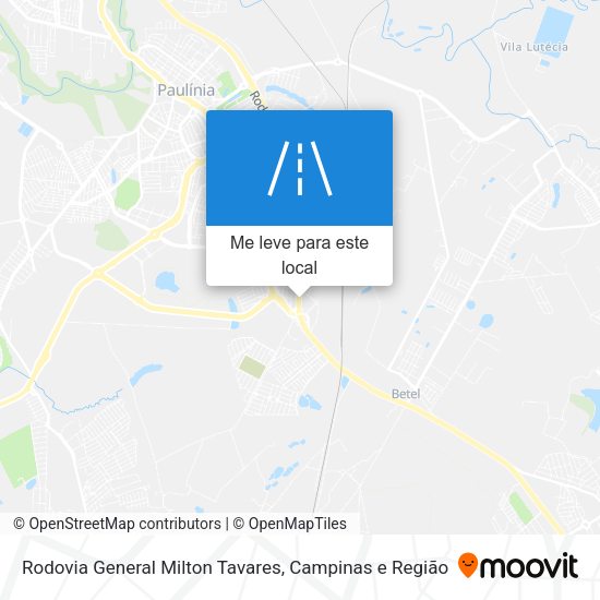 Rodovia General Milton Tavares mapa