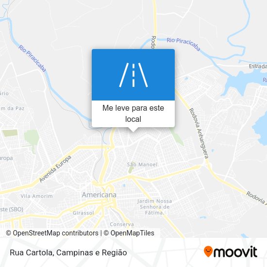 Rua Cartola mapa